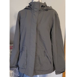 The Outfitters by Lands End Windbreaker Jacket Women's XL Gray